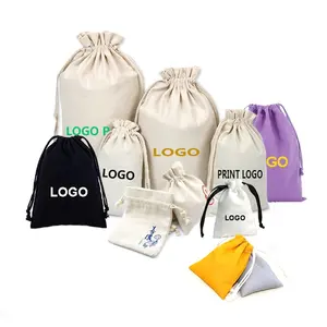 Custom logo <strong>Large</strong> Makeup Gift Cosmetic Dust Storage Packaging <strong>Bag</strong> Canvas Jewelry Pouch Small Linen Cotton Canvas <strong>Drawstring</strong> <strong>Bag</strong> - Product Image 1