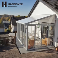 Kit d'extension de véranda préfabriquée personnalisée HANNOVER, véranda en aluminium et verre, gain de place pour l'extérieur, la maison, la cour, le jardin