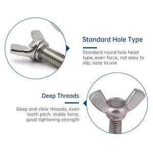 Boulon d'aile à bascule en acier inoxydable standard DIN direct d'usine boulon <span class=keywords><strong>M3</strong></span> M4 M5 M6 M8 <span class=keywords><strong>Molly</strong></span> avec vis papillon à finition unie - Product Image 4