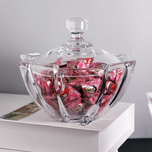 1061BLa-s Home living roon Decor <span class=keywords><strong>Compote</strong></span> de verre Décoration de mariage et cadeau Bols à dessert aux fruits Bocal à bonbons en verre coloré - Product Image 3