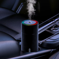 Mini-humidificateur d'air à lumière LED Diffuseur de parfum Machine Diffuseur d'arômes d'huile essentielle USB électrique pour voiture