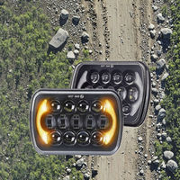 Nouveau modèle 2026 de phares à écran LED 200W 5x7 7x6, référence 001 QUGUANG, remplacement droit pour Jeep Cherokee XJ Wrangler Moto 4