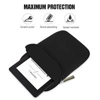 Sarung Kindle Anti Air dari Neoprena dengan Resleting, Kantong Pembawa E-Reader Pelindung Lembut