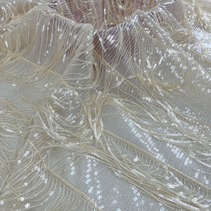 2025 New Chất Lượng Cao <span class=keywords><strong>2Mm</strong></span> Dài Tua Pha Lê Lưới Fringe Sequin Vải Cho Ăn Mặc Giản Dị - Product Image 1