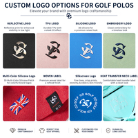 Polo de Piqué sin Costuras de Algodón para Hombre, Corte Ajustado, con Logotipo Personalizado, Cierre de Botones de Poliéster, Manga Corta, Uniforme de Trabajo para Tenis y Golf