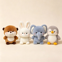Peluche mignonne en forme de petit sac de haricots, compagnon de bureau adorable personnalisé, peluches fabriquées à la main en usine, mascotte en peluche panda et raton laveur