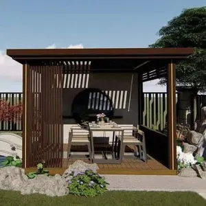 Quattro stagioni 4*4 3*3 3 3 pergola in alluminio elettrico motorizzato per esterni con pergola antipioggia