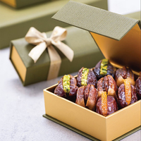 Boîtes Cadeaux Musulmanes Aimantées Personnalisées Vides Rigides pour Truffes Chocolats Baklava Dattes Eid Mubarak Ramadan
