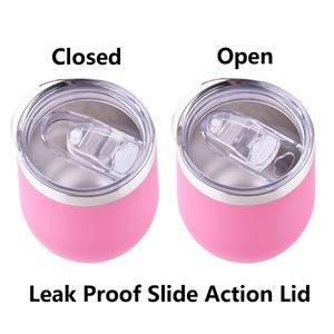 Gobelet en acier inoxydable à double paroi de 12 oz 350ml tasse isolée sous vide avec couvercle pour <span class=keywords><strong>cocktails</strong></span> de vin de bière et vin sans tige - Product Image 2
