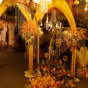 Arco de Metal de Lujo LANJO para Decoración de Pasillos de Boda, Soporte de Luz LED con Forma de Árbol, Fondo con Camino Iluminado - Product Image 5