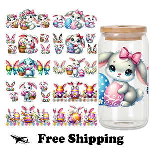 Assorted UV Washable Double <b>Sided</b> Tumblers Cup Wrap Transfers 16oz with Cartoon Design Heat Transfer Rubber Material - Product Image 3