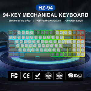 Hot Swappable Oem Odm Custom Wired Mechanical Gaming <b>Keyboard</b> Rate 8k Rgb Backlit Hall Switch Tkl 94 Keys Hz-94 Ergonomic - Product Image 3