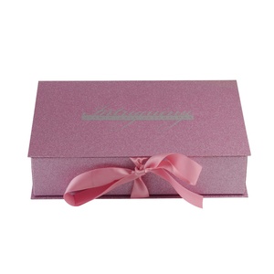 Wholesale Luxury Bespoke Custom Logo Rigid Cardboard Magnetic Paper Gift Folding <b>Boxes</b> With Ribbon - Product Image 6