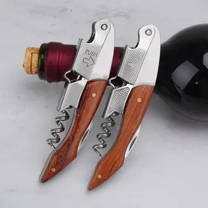 Ouvre-bouteille de vin professionnel tire-bouchon avec coupe-feuille ouvre-bouteille manuel à clé de vin