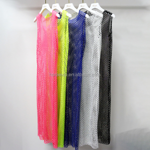 HM018 <span class=keywords><strong>Grand</strong></span> Trou Voir À <span class=keywords><strong>Travers</strong></span> Robe En Maille Robe De <span class=keywords><strong>Plage</strong></span> Couvrir Strass Net Tissu Couverture Ups Vêtements De <span class=keywords><strong>Plage</strong></span> - Product Image 4