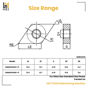 Plaquettes en céramique métallique de haute précision DNMG 150408 150604 QM TS pour tournage extérieur sur tour CNC, outil de coupe indexable pour l'acier - Product Image 3