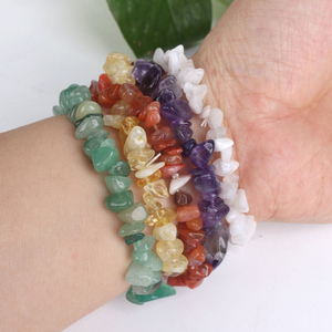 Polished Crystal Gravel Drilled Mixed Color Crystal Chips <b>Bracelet</b> - Product Image 6