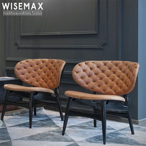 WISEMAX FURNITURE Silla moderna de salón para ocio, cómodas patas de madera y PU, silla <span class=keywords><strong>Dalma</strong></span> relajante, sillas de cuero para hotel - Product Image 2