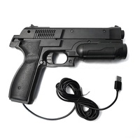 Pistolet de jeu d'arcade modifié en pistolet à lumière USB avec 4 capteurs LED pour jeu de tir sur PC avec effets de choc et de recul