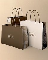 Sacs de luxe personnalisés durables en gros, avec gaufrage kraft, fermeture magnétique, fermeture éclair supérieure et impression de logo pour emballage de supermarché A5/A4