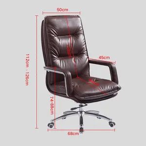 Moderno lusso ergonomico in pelle capo esecutivo CEO di buona qualità comodo mobili per ufficio all'ingrosso sedia da ufficio ruote