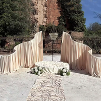 Support de toile de fond de mariage haut de gamme en métal courbé en forme de S, 1 paire de supports en S pour décoration de mariage