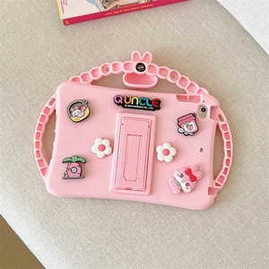 น่ารัก quncle เคสแท็บเล็ตซิลิโคนรูปกระต่ายแมวสำหรับ iPad Air Pro 10 Gen 6 10. 9นิ้วที่ยึดฝาครอบรูปโบว์2025 DIY โชคดี - Product Image 2