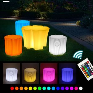 Muebles de Exterior RGB de 16 Colores con Luz LED, Muebles Iluminados con Fuente de Luz LED, Mesa de Bar, Silla LED para Bodas - Product Image 3