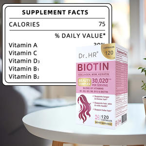 Kapsul Biotin Mendukung Kesehatan Rambut, Kulit, dan Kuku, Pertumbuhan Rambut Lebih Kuat, Penebal Kuku, Kulit Bercahaya, Suplemen untuk Wanita - Product Image 2