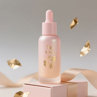 Bouteille Compte-gouttes en Verre Personnalisée de 5ml, 10ml, 15ml, 20ml, 30ml, 50ml, 100ml, Rose, Transparente ou Givrée, pour Huile Essentielle, Corps, Bronzage et Croissance des Cheveux