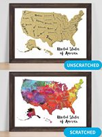 Mapa de Viaje de Edición de Lujo con Diseño Personalizado, Mapa para Rascar con Lámina Dorada para el Mundo, Estados Unidos, Europa, Japón, Corea, Tailandia