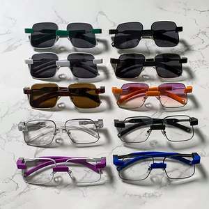 Gafas de Sol Personalizadas con Logotipo, Retro 2025, Montura de Doble Color Degradado, Protección UV400, Metálicas, Poligonales, Cuadradas, para Hombre y Mujer - Product Image 3