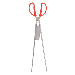 Pinzas de <span class=keywords><strong>cangrejo</strong></span> Asas de plástico de acero inoxidable 51cm de longitud Diseño de <span class=keywords><strong>punta</strong></span> de ranura Espesar Pinzas de tijera resistentes al calor para pescar rectas - Product Image 1