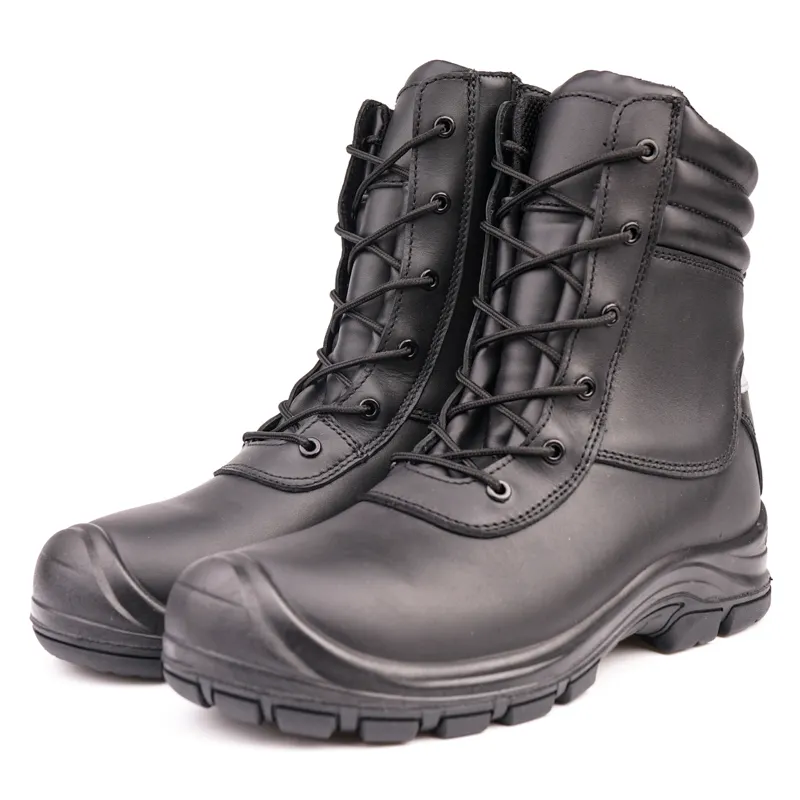 Rusia Unisex Black Winner Cremallera lateral térmica Bota de seguridad de camuflaje de trabajo de ángulo alto