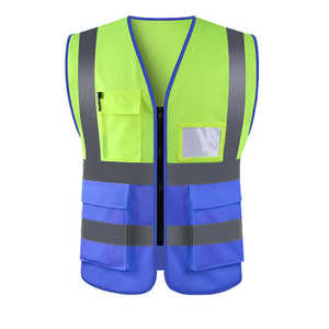 เสื้อกั๊กนิรภัย20471 Hi VIS Ansi Class 1 En เสื้อแจ็กเก็ตสีสะท้อนแสง2กระเป๋าแบบสั่งทำ - Product Image 4