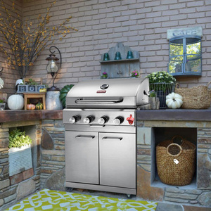 Parrilla de Gas Comercial JYD-400BC de Acero Inoxidable con Recubrimiento en Polvo, con Ruedas, para Exteriores, para más de 5 Personas - Product Image 4