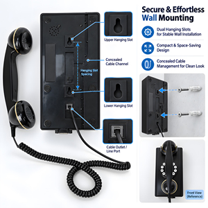 Téléphone IP SIP mural, interphone VOIP, téléphone POE, audio bidirectionnel pour villa, maison, bâtiment, accès aux portes, sécurité - Product Image 5