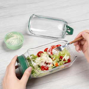 Nhựa ban đầu salad Pod Side mở-hộp Snack với nắp cho nhà du lịch ngoài trời và Đảng salad Pod <span class=keywords><strong>Mason</strong></span> Jar Side mở - Product Image 5