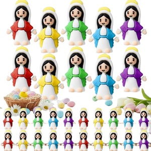 5Pcs PVC Classic Religious Gifts Easter Egg Stuffing <b>Baptism</b> Party Favors Souvenirs Miniature Virgin Mary Figurines <b>Decor</b> - Product Image 1