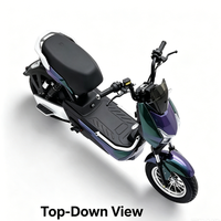 Moped Listrik Pintar 48V 1000W untuk Dewasa, Ban Pneumatik 14 Inci, Sepeda Listrik Komuter, 3 Kecepatan, Suspensi Belakang, Baterai untuk 2 Orang