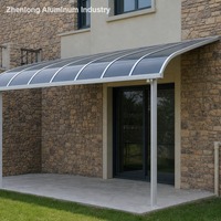 Auvent manuel extérieur moderne résistant à la pluie, kit d'installation modulaire facile, cadre en alliage d'aluminium 6063-T5 de qualité supérieure, chargement en entrepôt