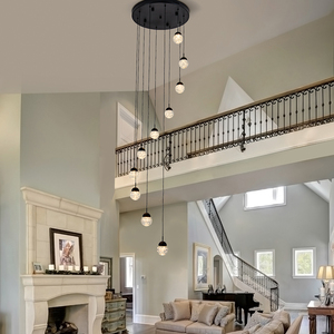 Lámpara de araña decorativa artística de cristal LED, lujosa, exquisita y de alta gama, adecuada para villas. - Product Image 2