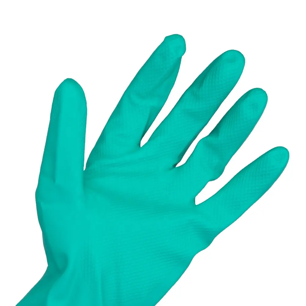 Household Acid Alkali Solvent Oil Resist Rubber Heavy Latex Free Chemical Resist Nitrile Gloves