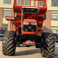 4WD Oliepalmvruchttransporttractor met gaaslaadbak