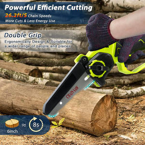 Tronçonneuse sans fil professionnelle <span class=keywords><strong>de</strong></span> qualité industrielle, 21 V, 775 W, guide-chaîne <span class=keywords><strong>de</strong></span> 6/8 pouces, outil <span class=keywords><strong>de</strong></span> <span class=keywords><strong>coupe</strong></span> <span class=keywords><strong>de</strong></span> bois alimenté par batterie, OEM, directement <span class=keywords><strong>de</strong></span> l'usine - Product Image 2