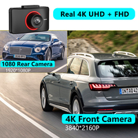Dash Cam Avant et Arrière 4K 5G WIFI f1.8 170 Angle Enregistreur de voiture 3 ''Écran tactile de voiture Boîte noire DVR IP66 Étanche Caméra arrière ZD58