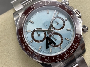Reloj Mecánico Impermeable de Súper Calidad, Fábrica VS, 40 mm, Acero 904L, Movimiento 4131, Cronógrafo, Color Azul Hielo - Product Image 6