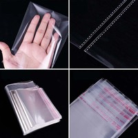 Sacs en cellophane transparents anti-buée et respirants pour fruits et légumes, sacs d'emballage en plastique à ouverture plate, sacs OPP autocollants transparents