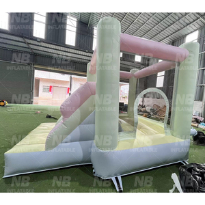 Macaron Colors Wedding Castle <b>Inflatable</b> House White for Kids Wedding Party <b>Inflatable</b> White House Commercial Luxu - Product Image 2