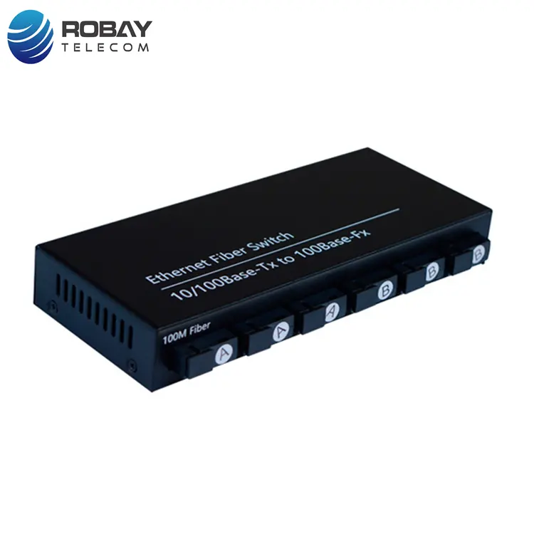 100Mbps single mode ricetrasmettitore in fibra ottica interruttore in fibra ottica convertitore in fibra 6 ottico 2 elettrico